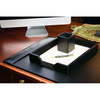 Dacasso Black Bonded Leather 3-Piece Desk Set DF-1437